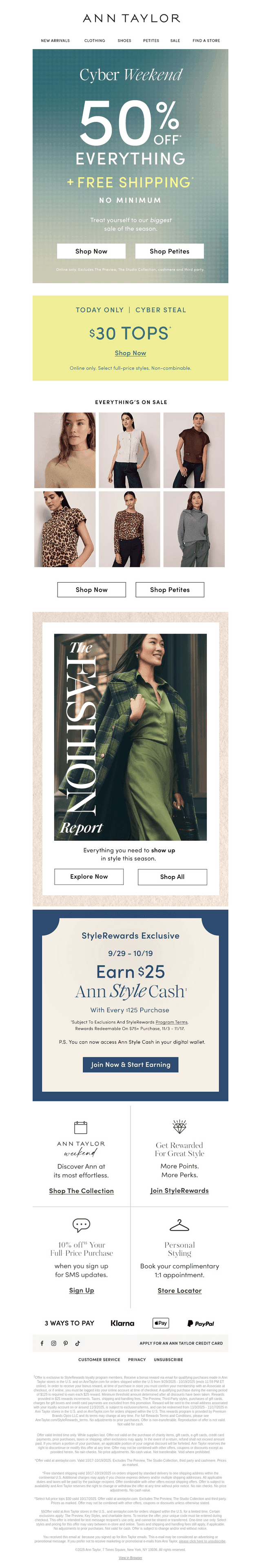 Attention, Please: 50% Off EVERYTHING + FREE Shipping*