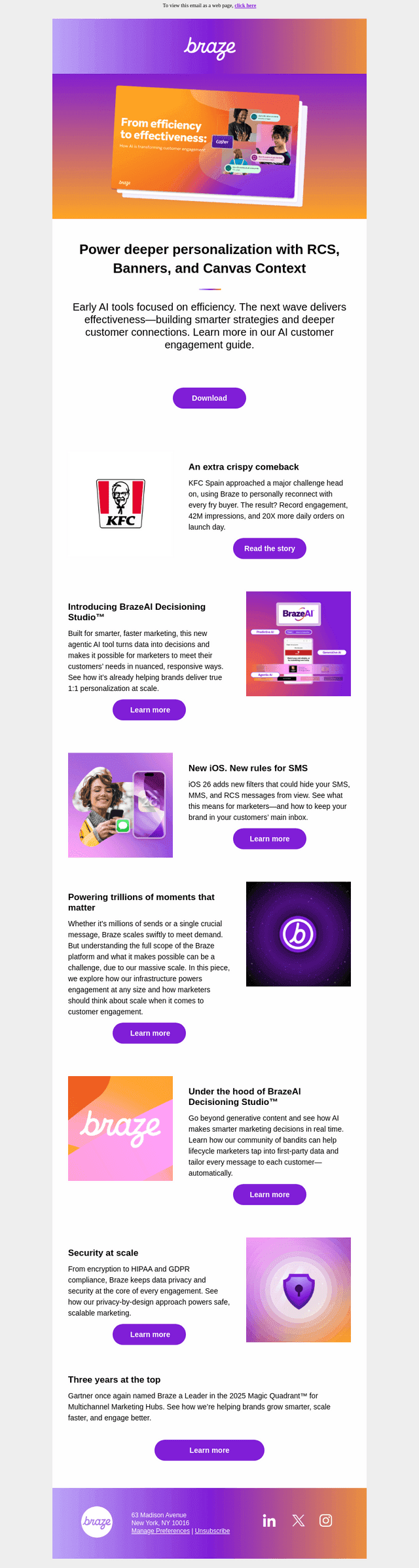 Braze email from Fri, Oct 17, 2025