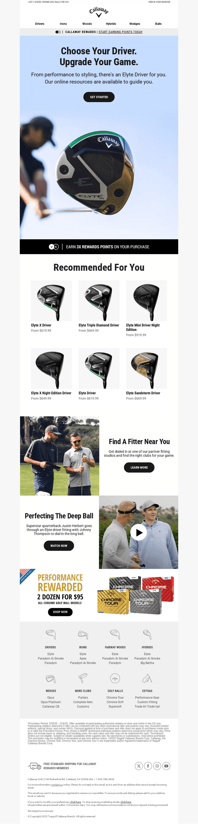 Callaway Golf email from Fri, Oct 17, 2025