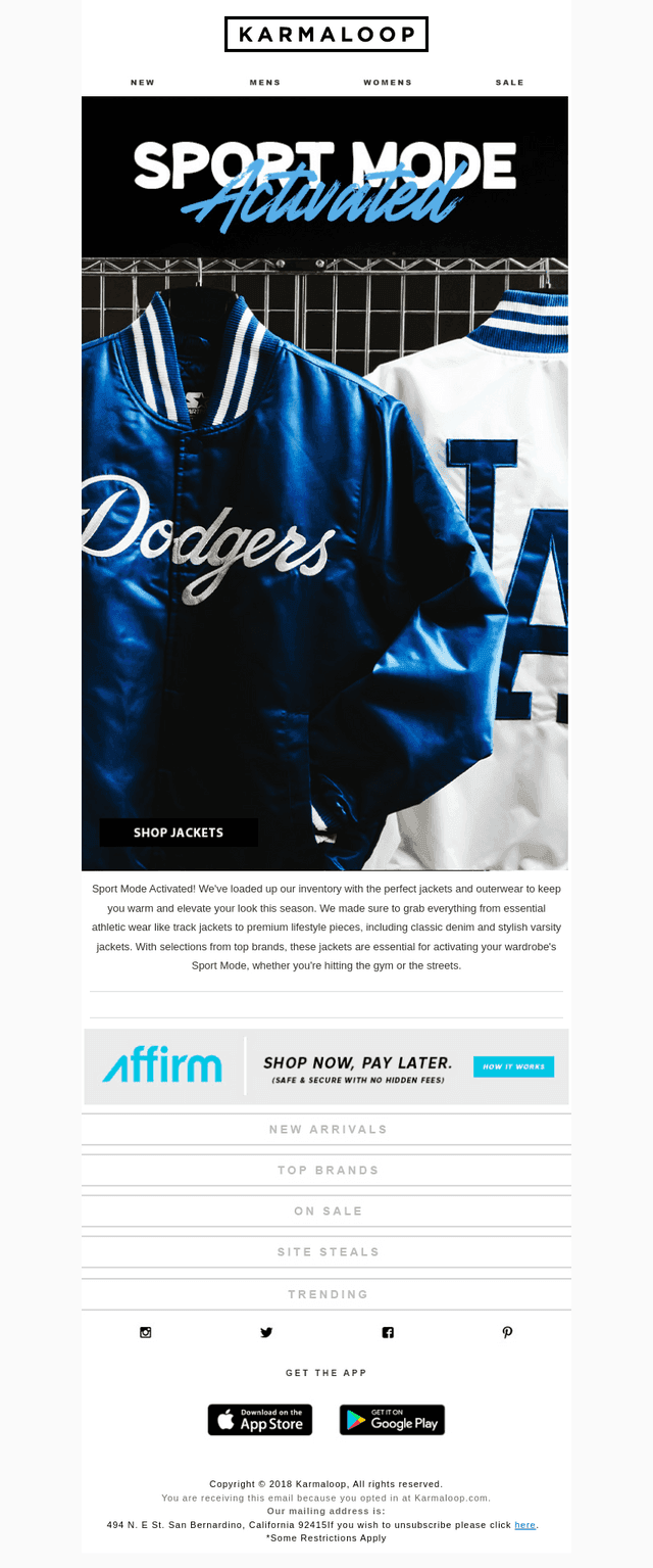 Karmaloop email from Fri, Oct 17, 2025