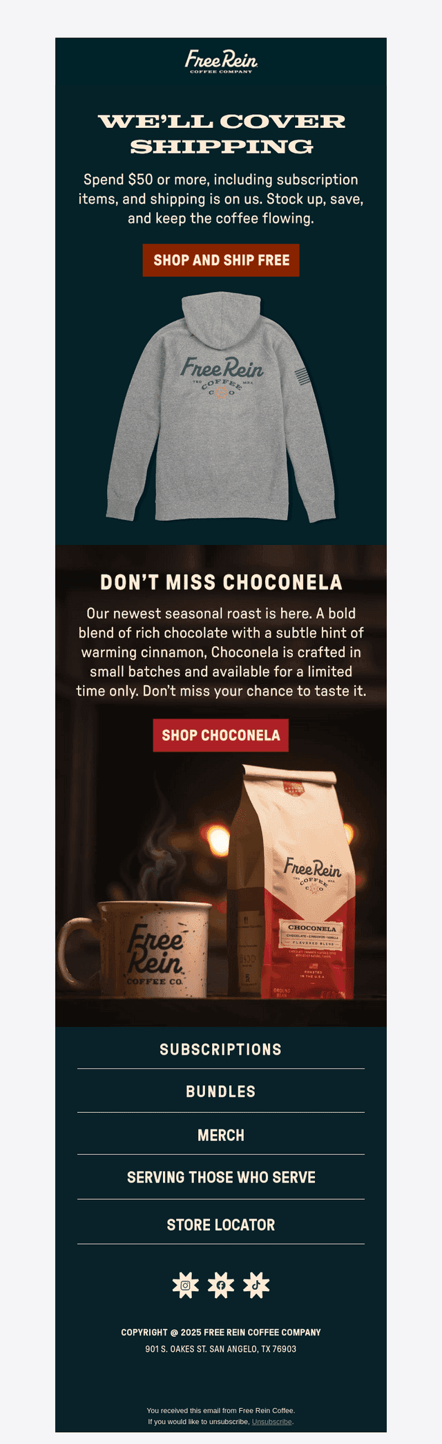 Free Shipping start at $50.