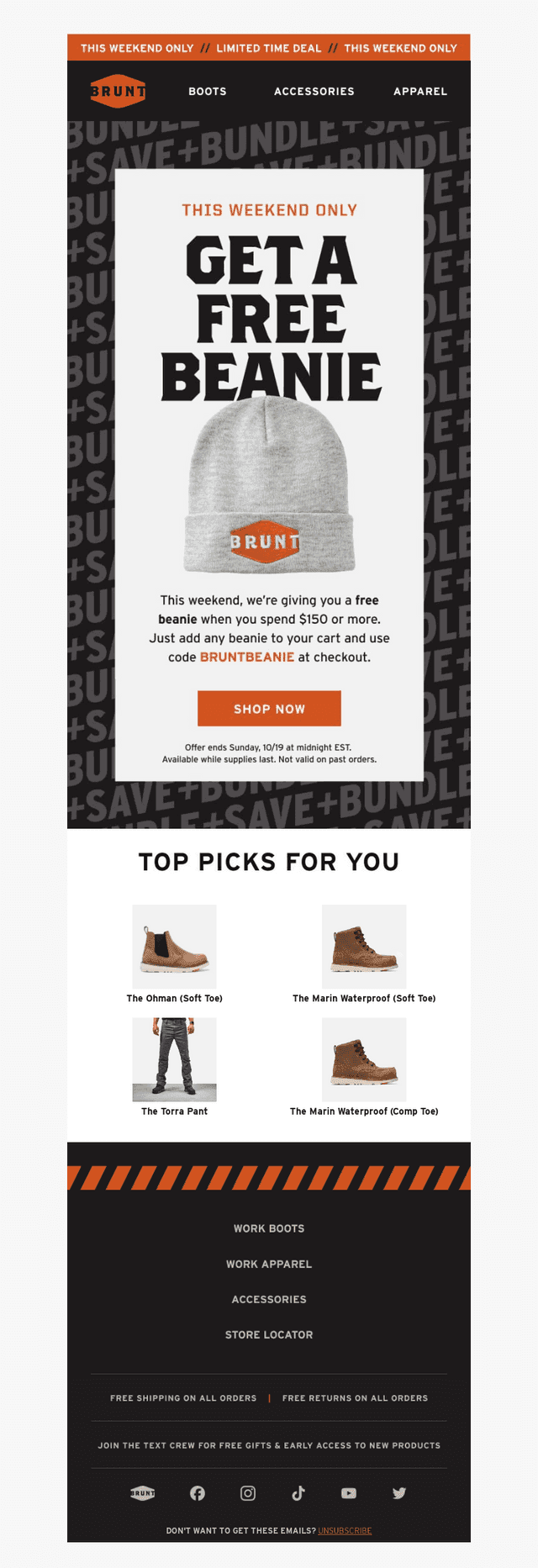 Get a free BRUNT Beanie