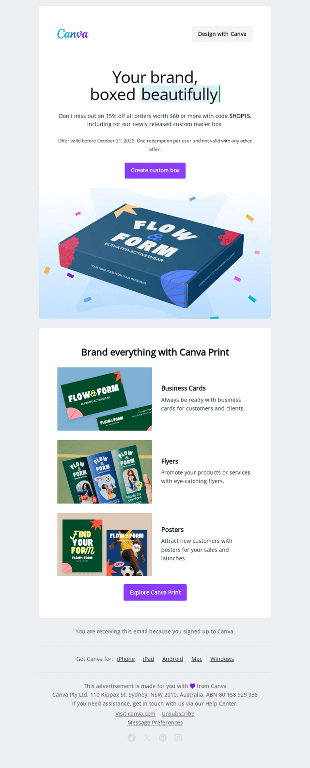 Last chance to get 15% off custom boxes