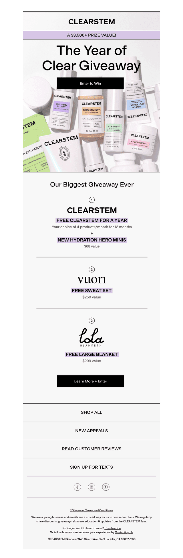 Free Skincare for a YEAR