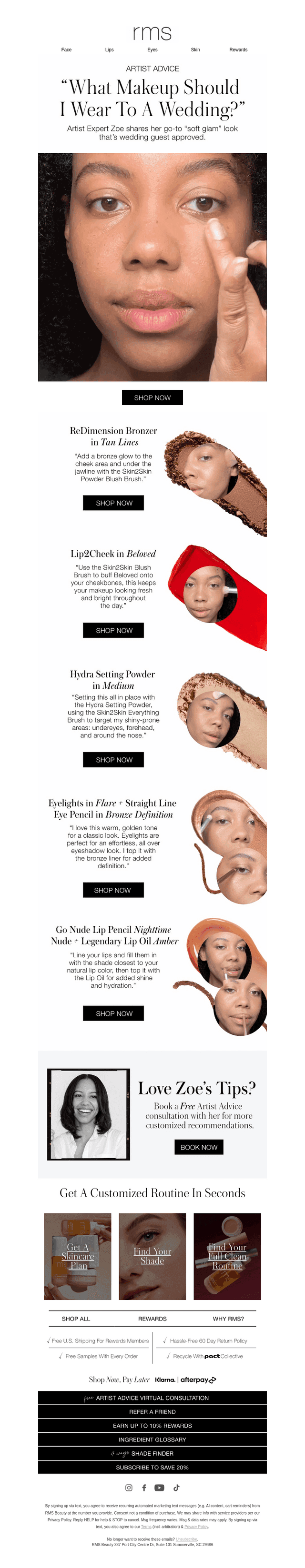 RMS Beauty email from Sun, Oct 19, 2025