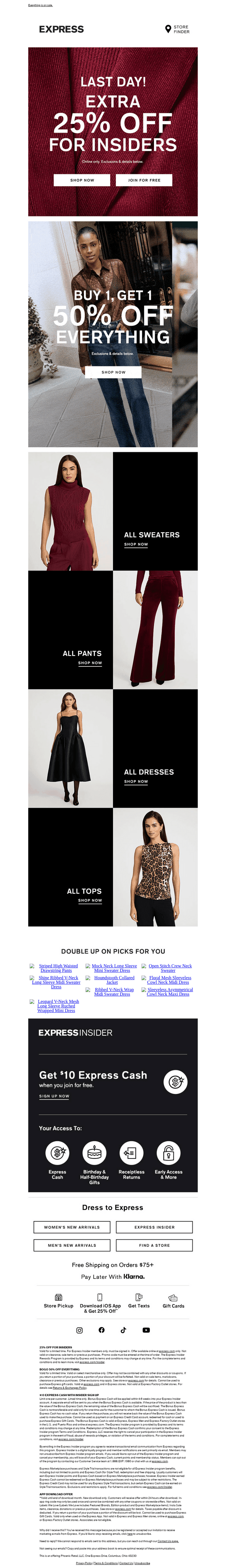LAST DAY! Extra 25% off for Insiders + stack with BOGO 50% off