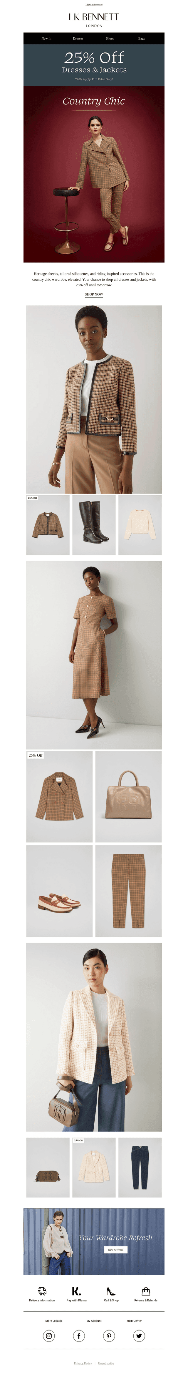 25% Off Dresses & Jackets Ends Tomorrow