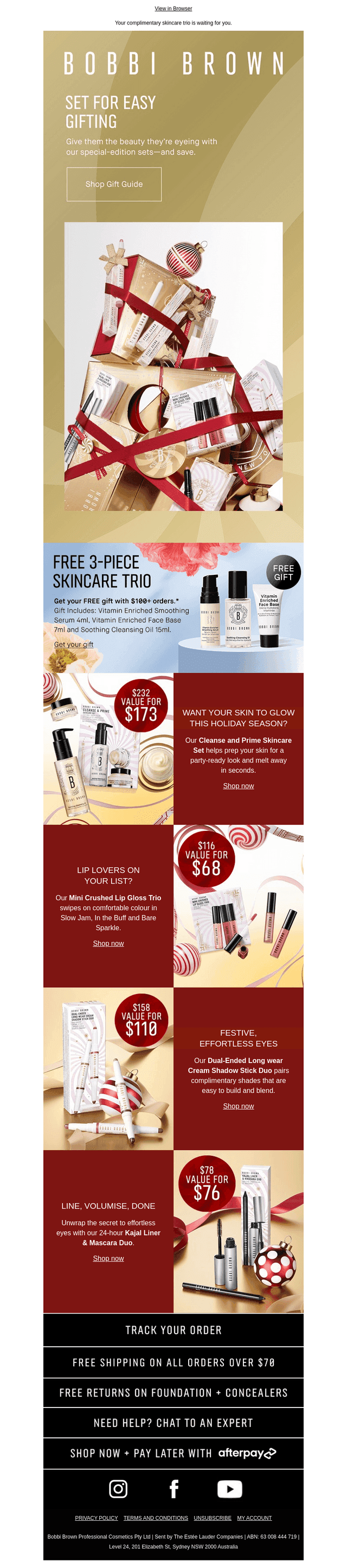 Holiday gift sets at great value