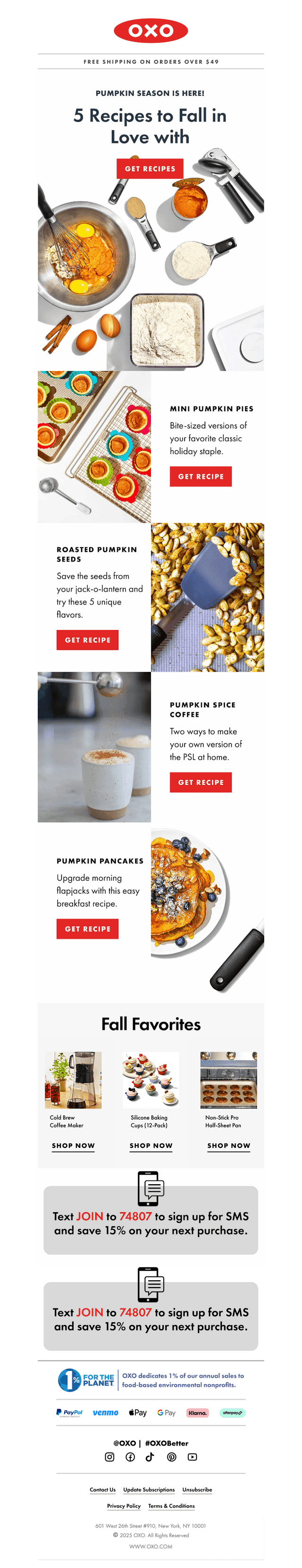 OXO email from Mon, Oct 20, 2025