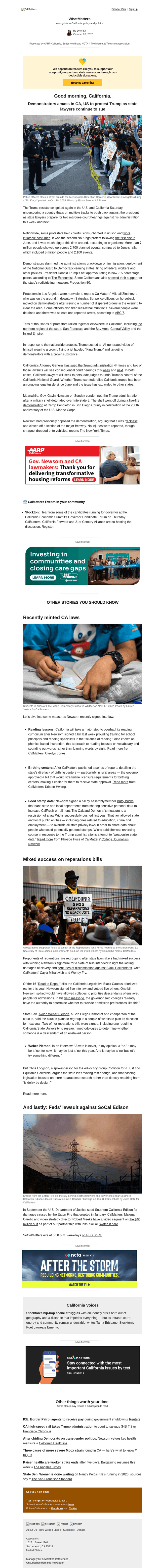 Calm email from Mon, Oct 20, 2025