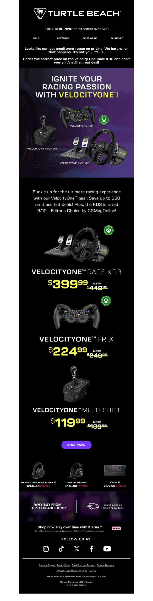 Turtle Beach email from Mon, Oct 20, 2025