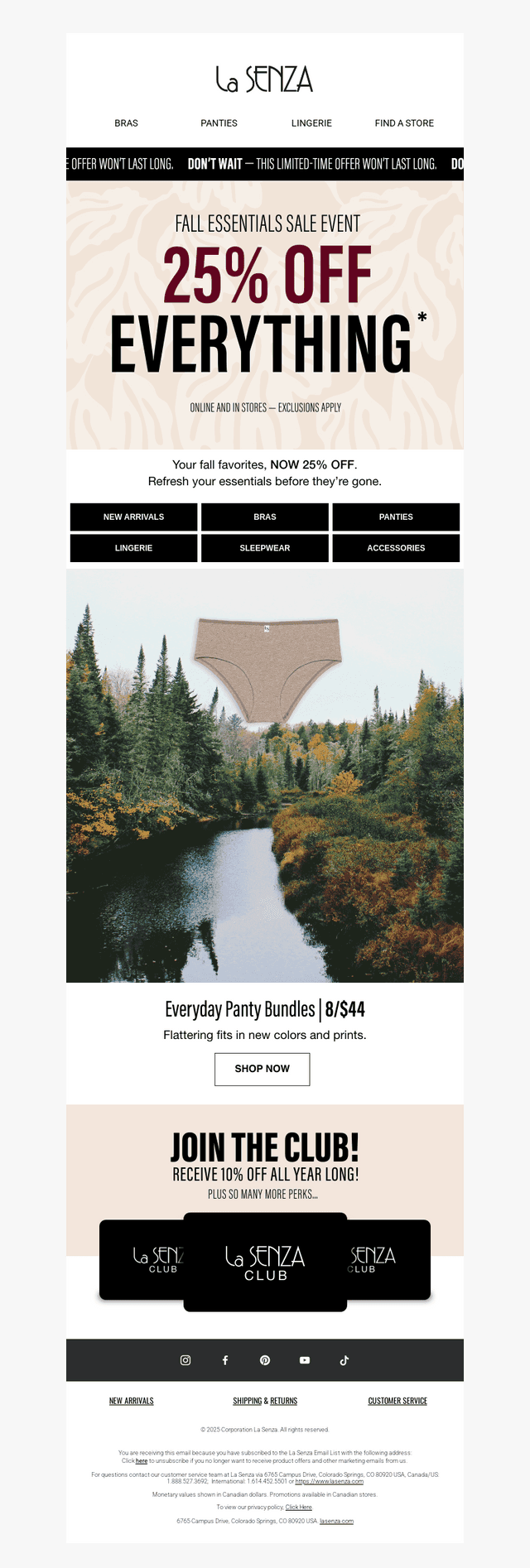 25% OFF Everything 🍂 Fall Essentials Sale Event