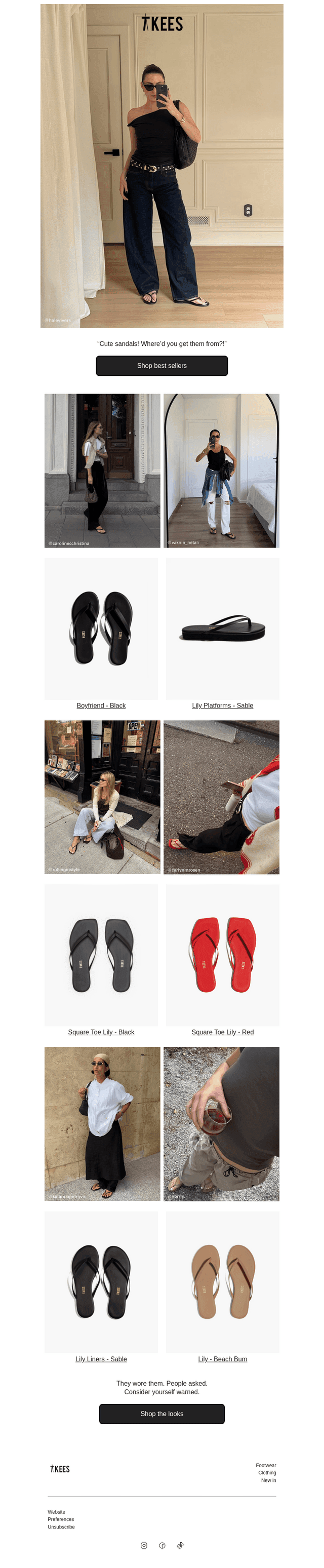 Hey, where'd you get your sandals?