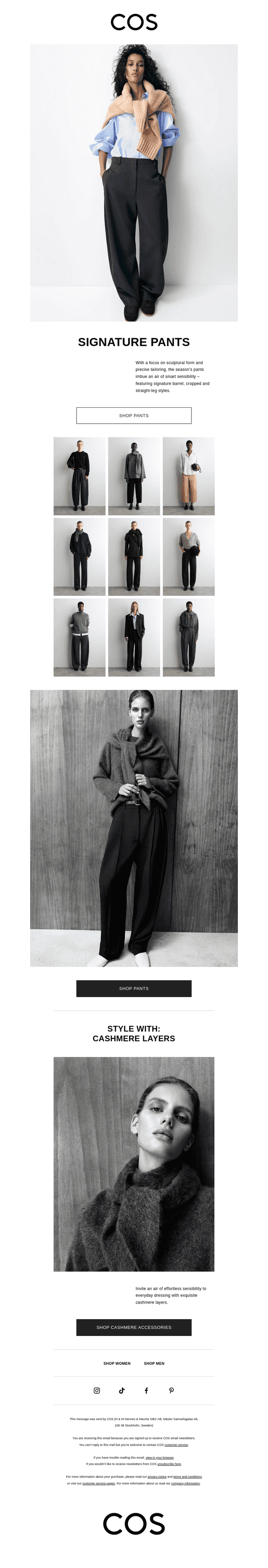 Pants: signature silhouettes