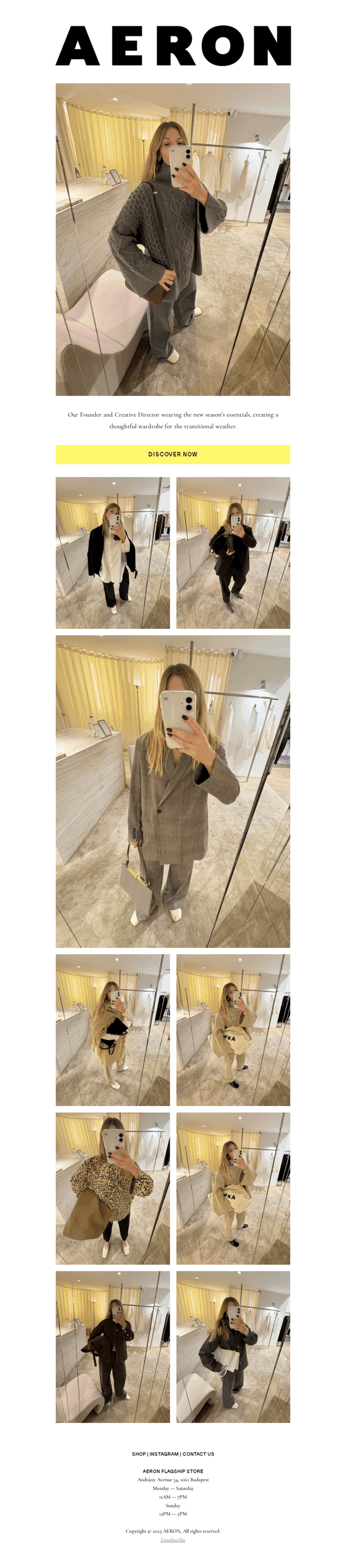 Eszter’s transitional wardrobe
