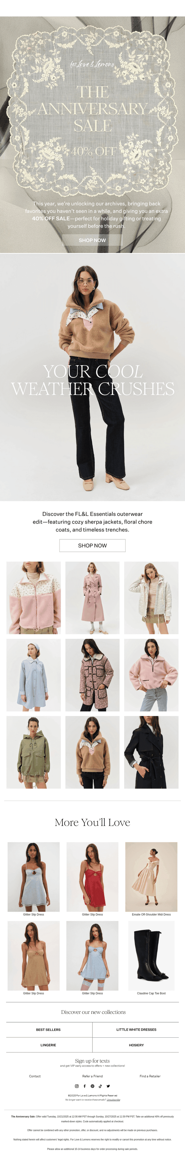 For Love & Lemons email from Tue, Oct 21, 2025