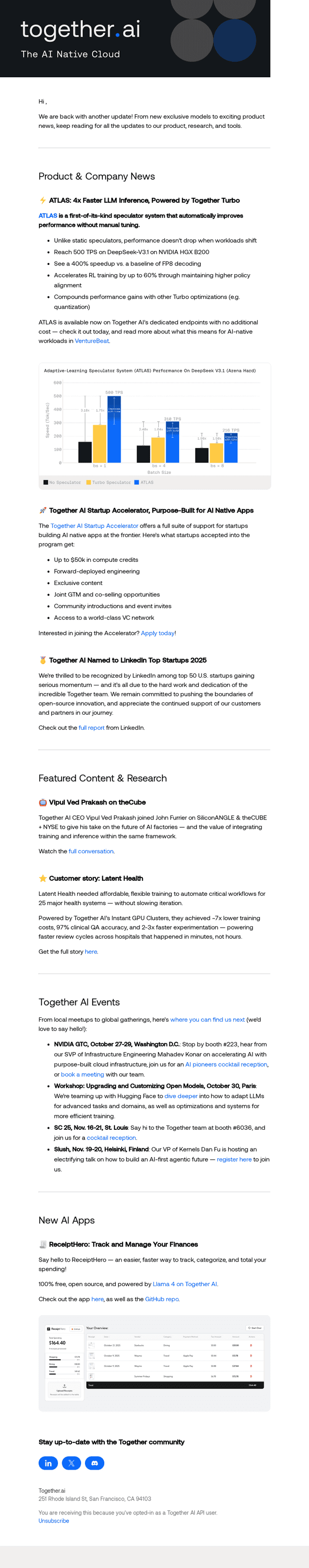 Together AI email from Tue, Oct 21, 2025