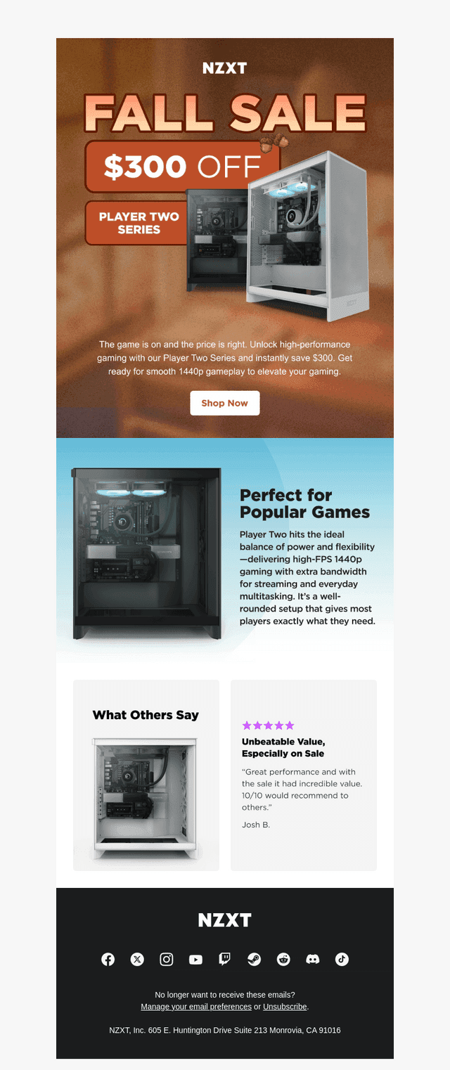 NZXT email from Wed, Oct 22, 2025