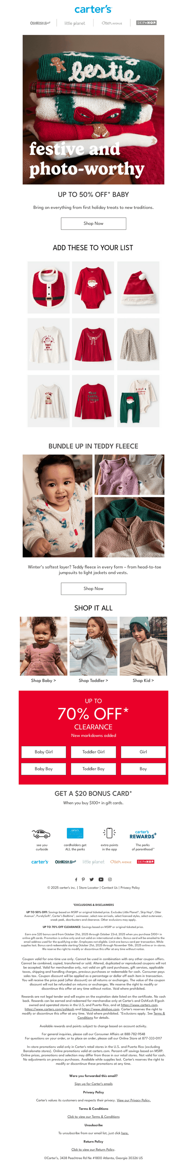 Up to 50% off baby’s first holiday ❤️
