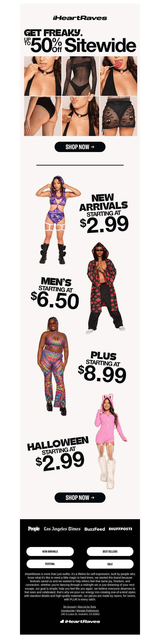 freak out over 50% off SITEWIDE 🤪