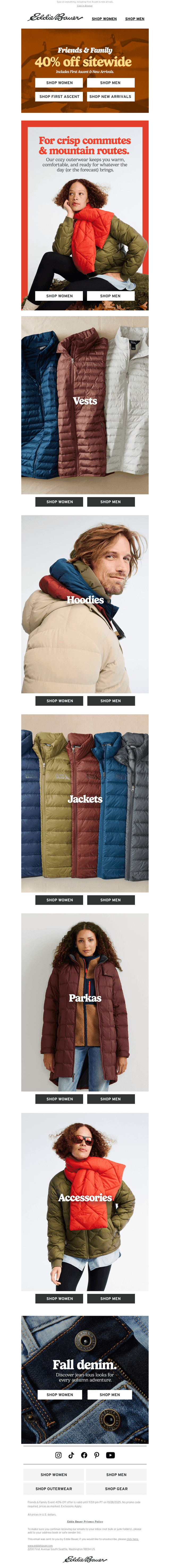 40% Off Outerwear SITEWIDE!