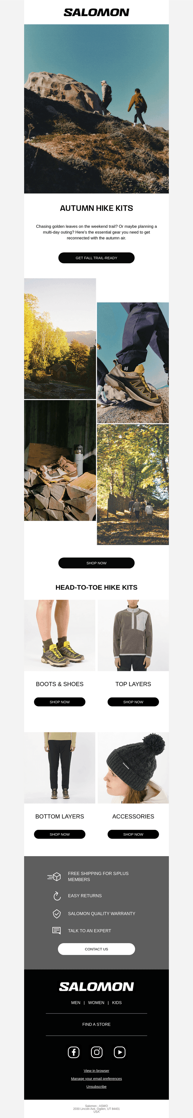 Trails, gear & cozy layers await