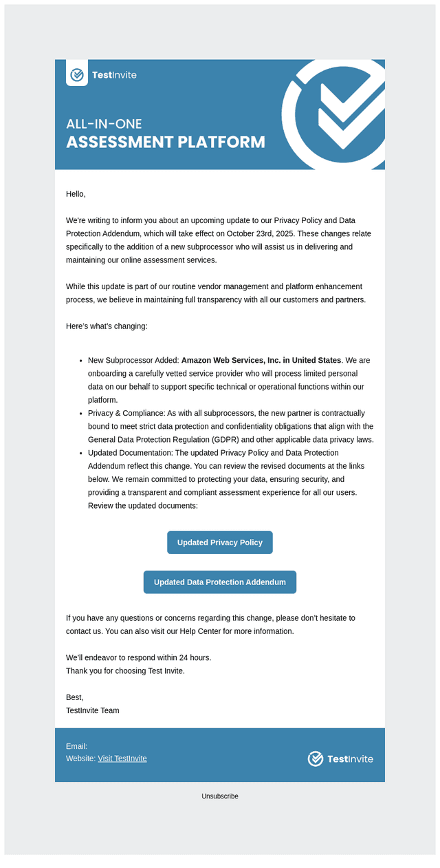 Updates to Our Privacy Policy and Data Processing Addendum