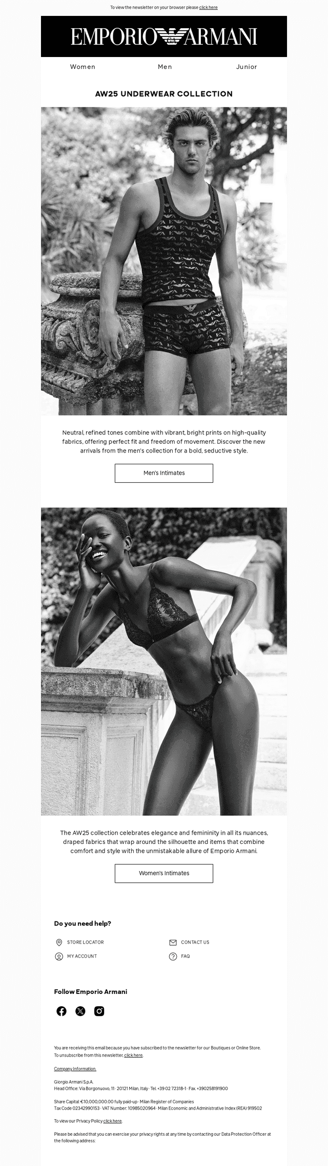 Autumn/Winter 2025 Underwear Collection