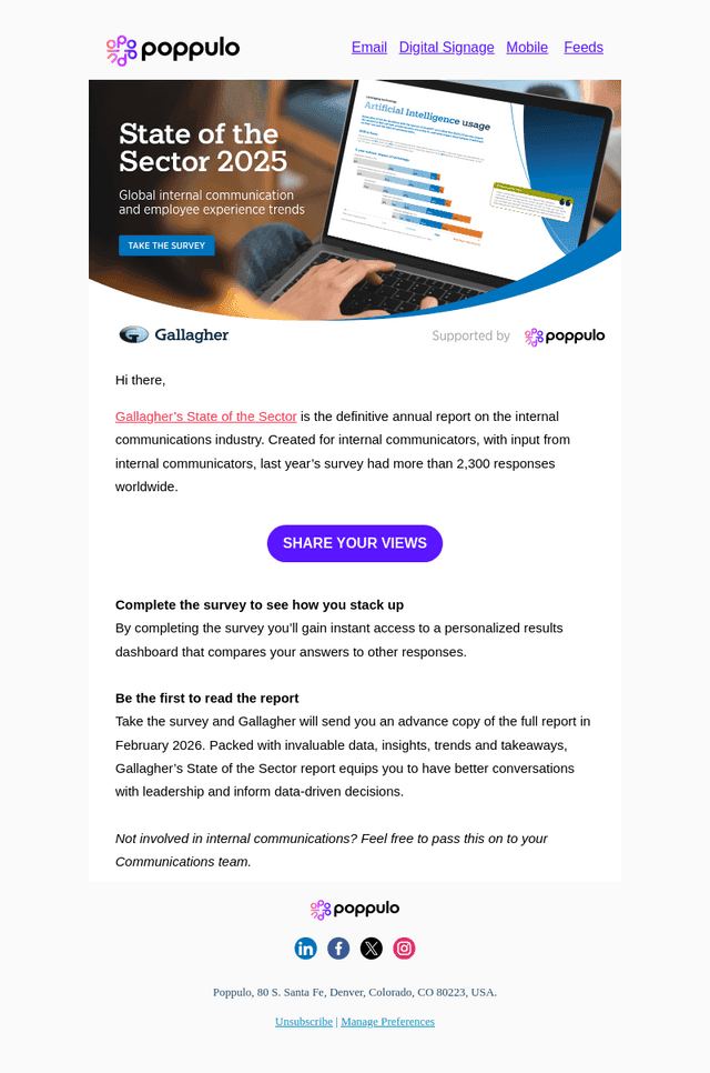 poppulo email from Thu, Oct 23, 2025