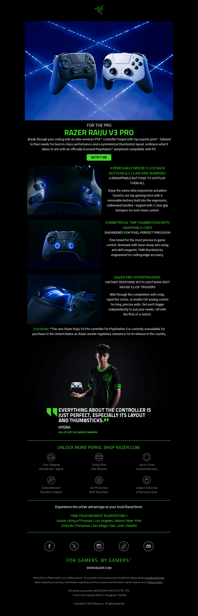 🎮Drop Incoming: Razer Raiju V3 Pro
