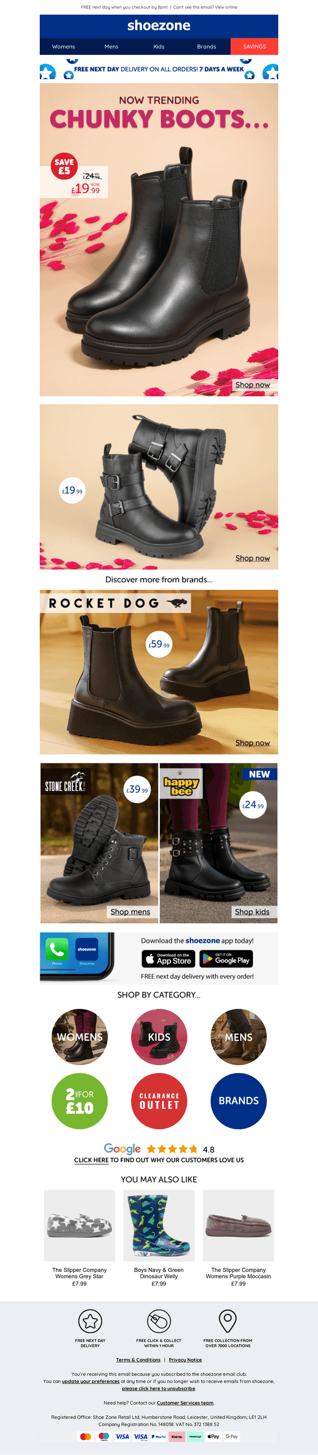 Now trending…chunky boots! £5 off selected styles