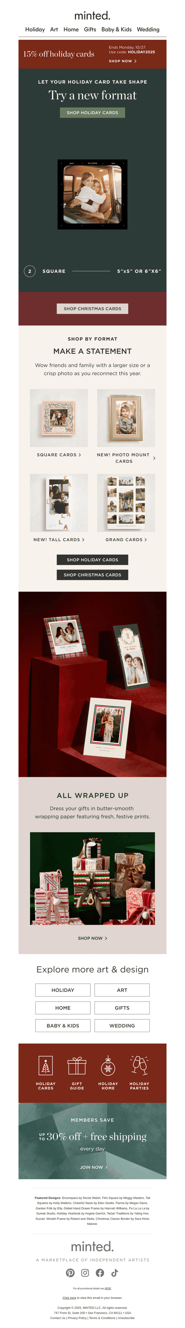Stand out with a premium holiday card