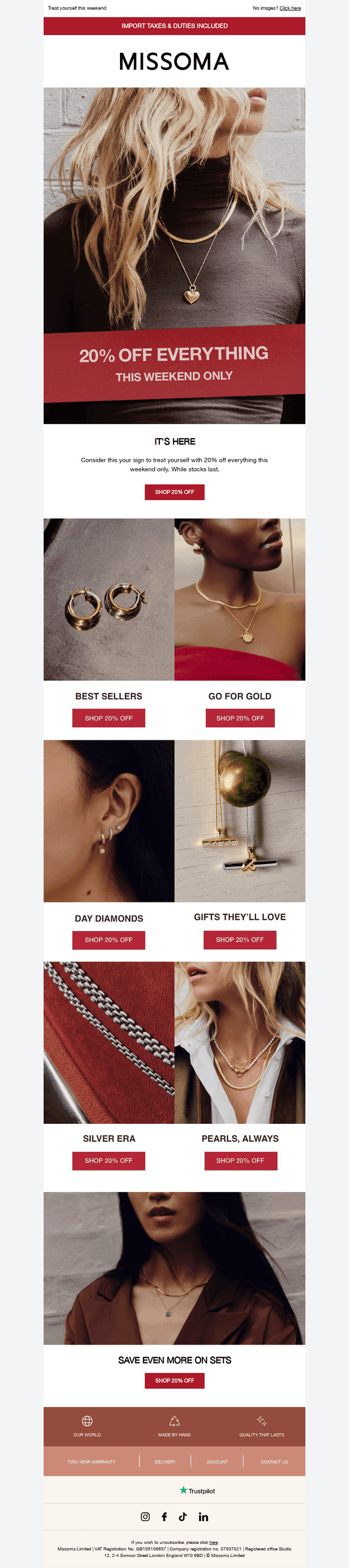 Here's 20% off everything 🎉