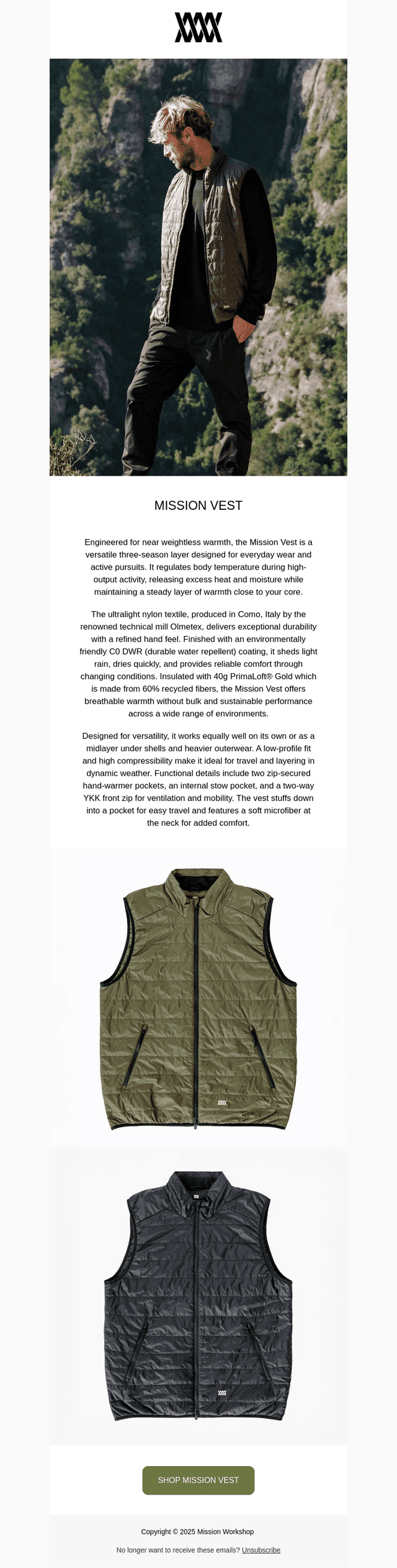 [NEW] Mission Vest // MISSION WORKSHOP