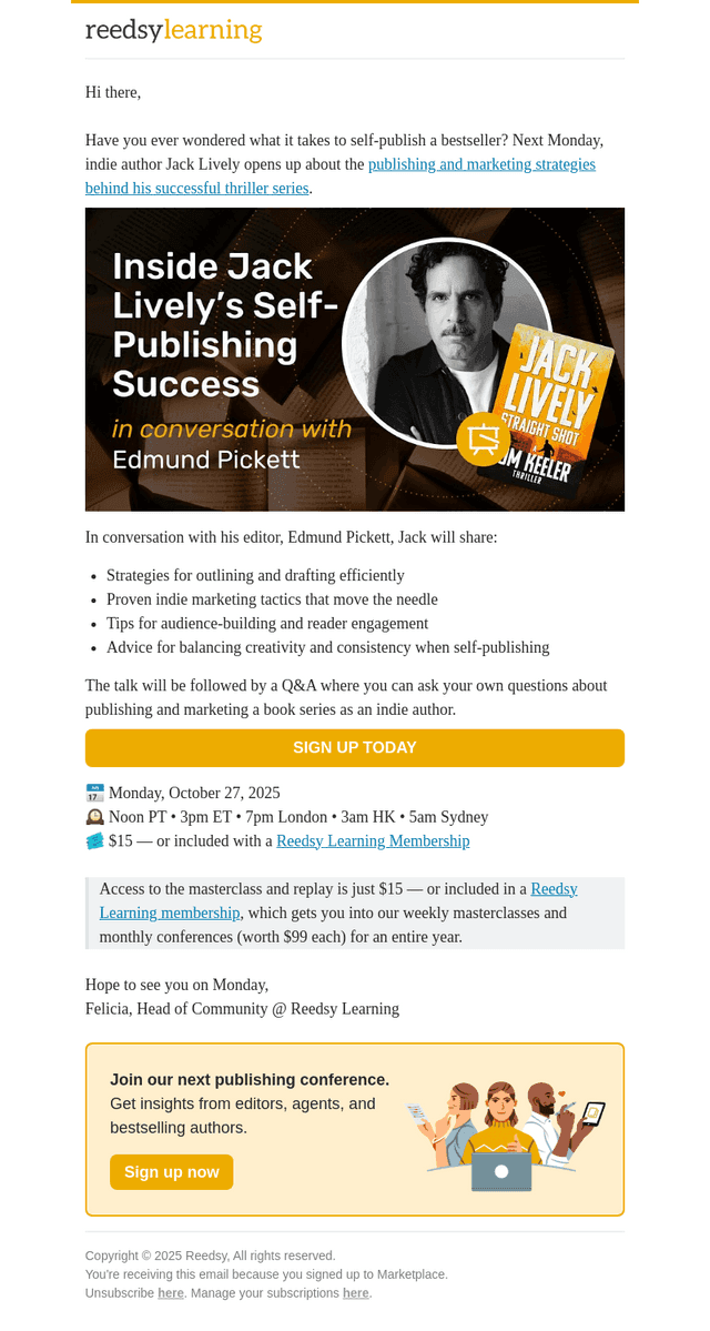 You're invited: Finding self-publishing success