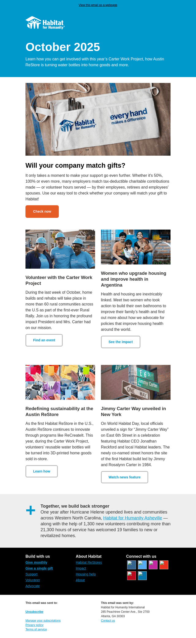 Volunteer with the Carter Work Project