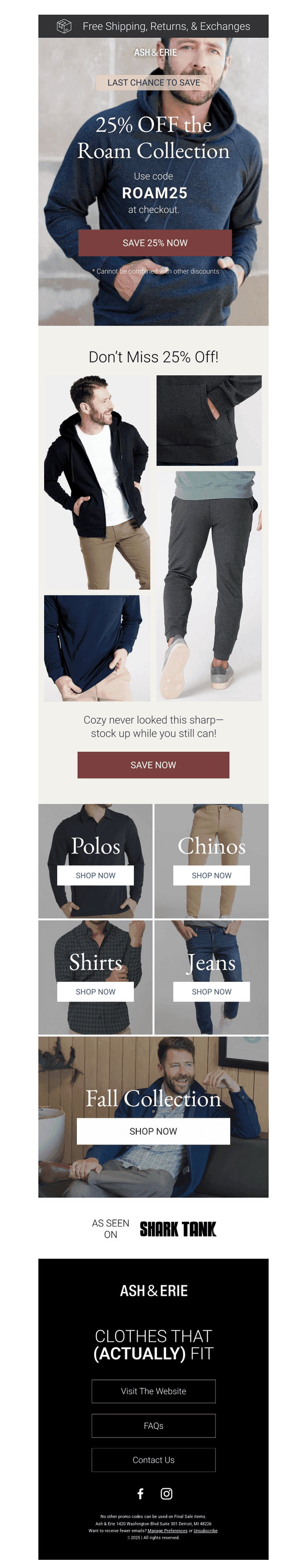 LAST CHANCE: 25% Off Roam Styles