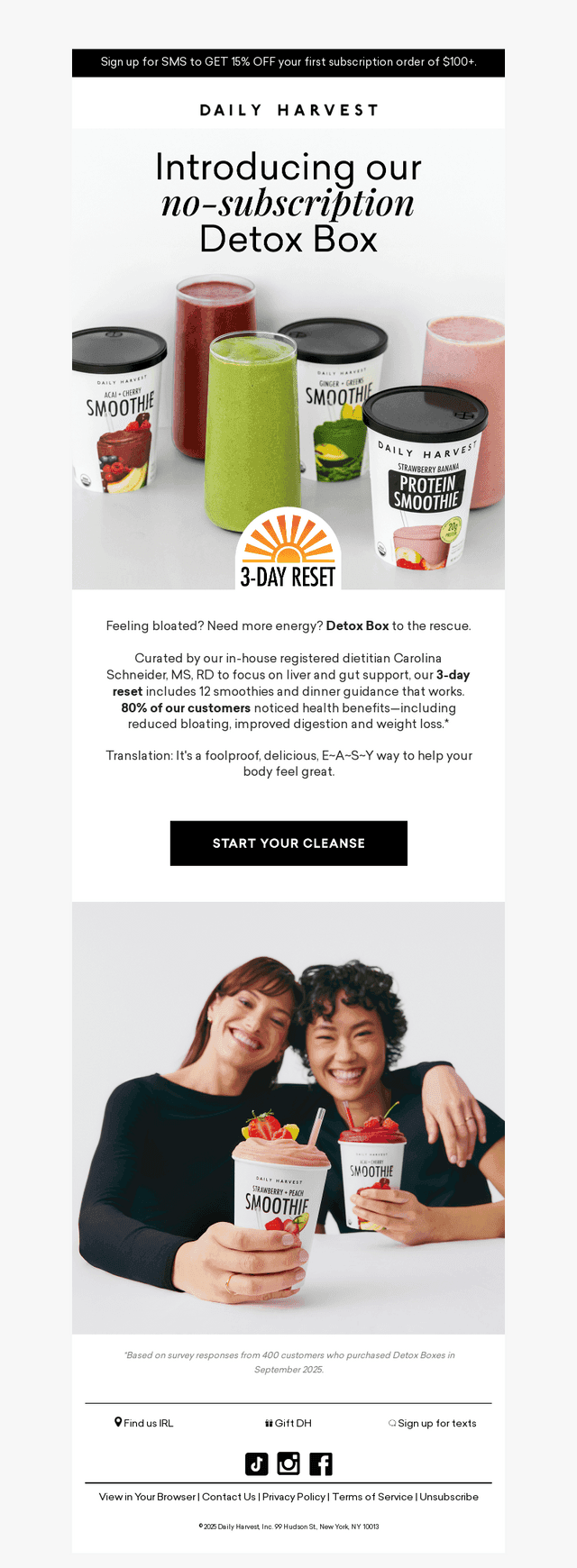 Daily Harvest email from Thu, Oct 23, 2025