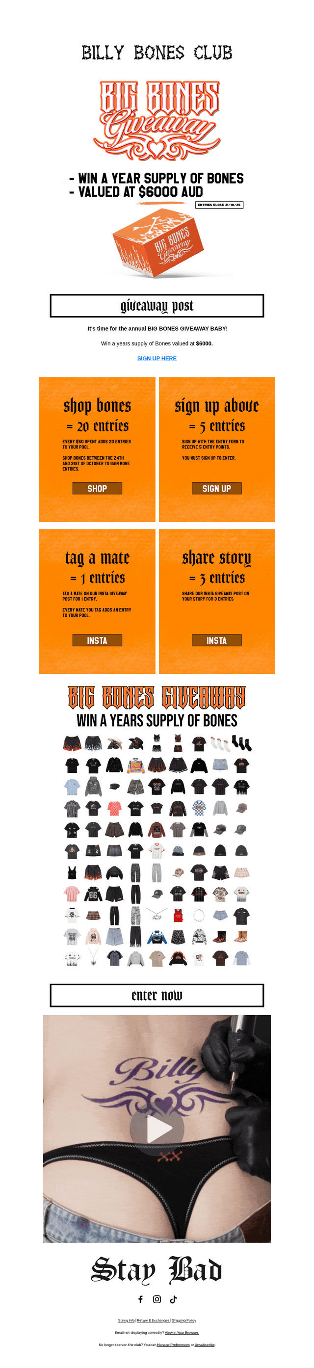 IT'S THE BIG BONES GIVEAWAY 🤑