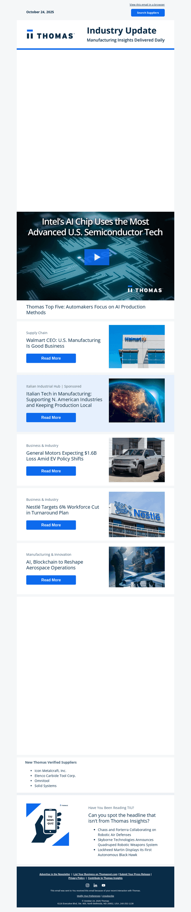 Thomas Top Five: Automakers Focus on AI Production Methods