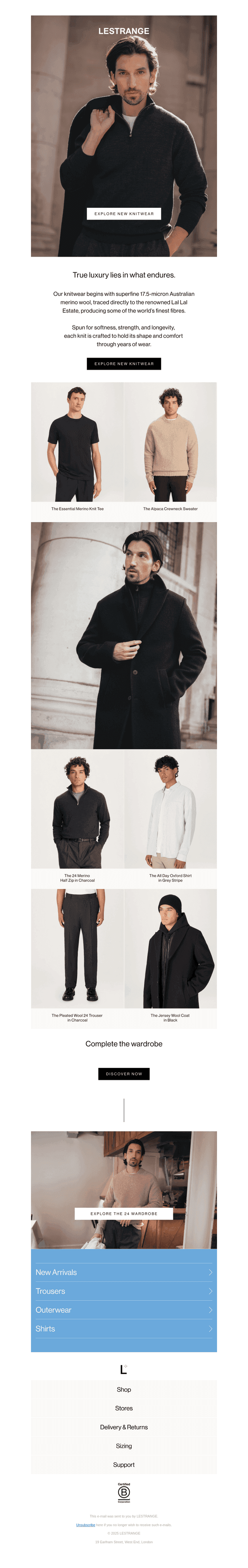 Exceptionally warm knitwear layers