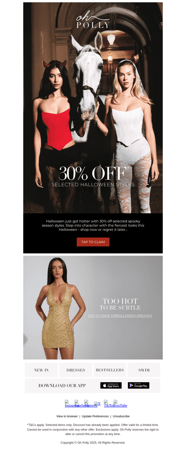 30% OFF Halloween styles 👻