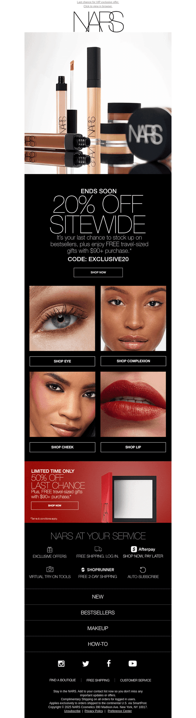 NARS Cosmetics email from Fri, Oct 24, 2025