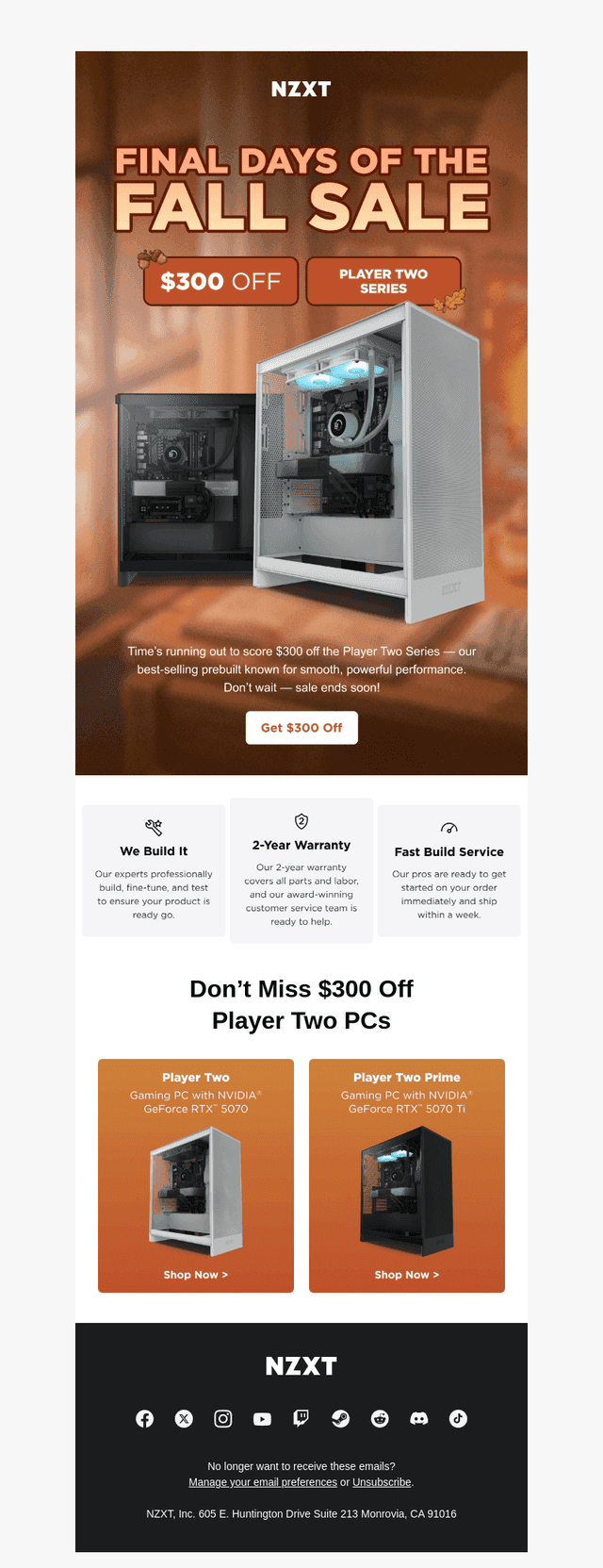 NZXT email from Fri, Oct 24, 2025