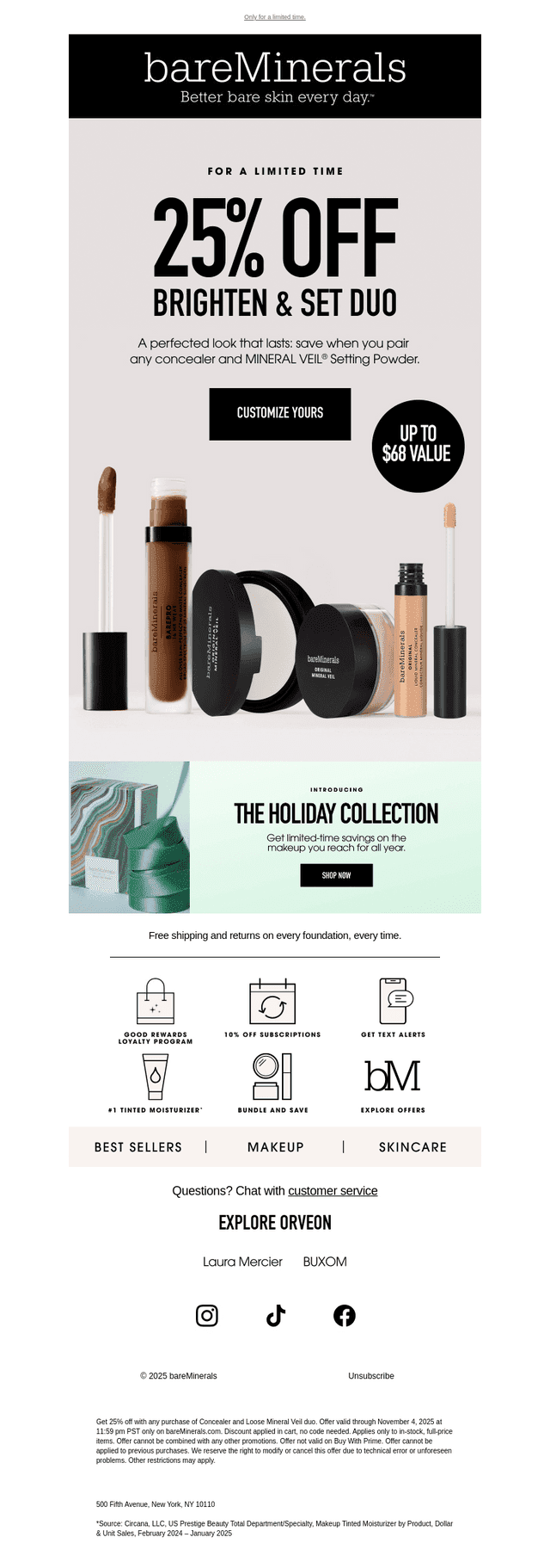 Save 25% on any concealer & setting powder duo