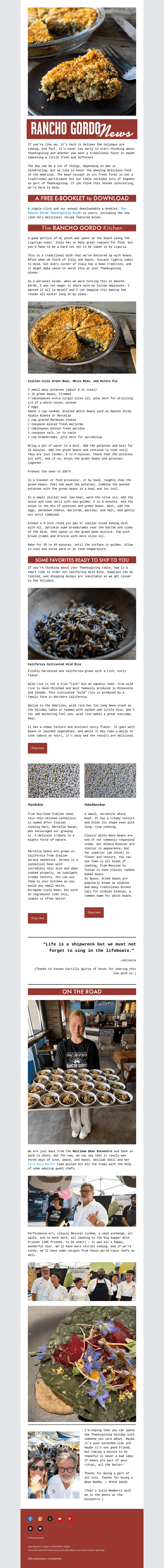 Rancho Gordo email from Fri, Oct 24, 2025