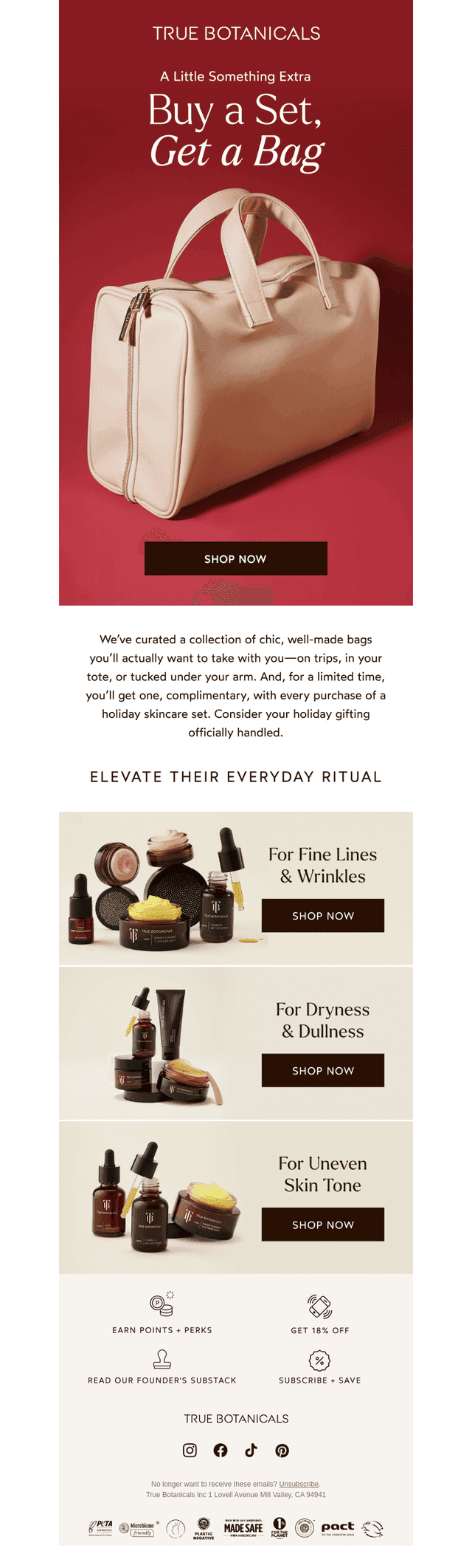 Shop Skincare Sets & Get a Bag on Us