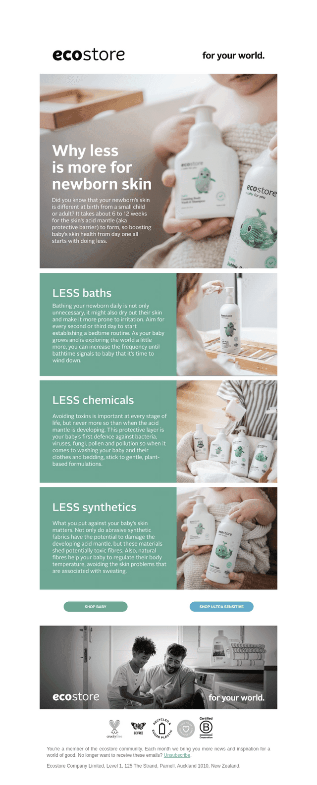 Why less is more for newborn skin?