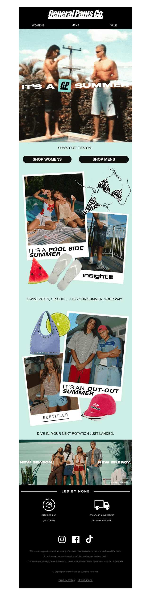 General Pants Co. email from Fri, Oct 24, 2025