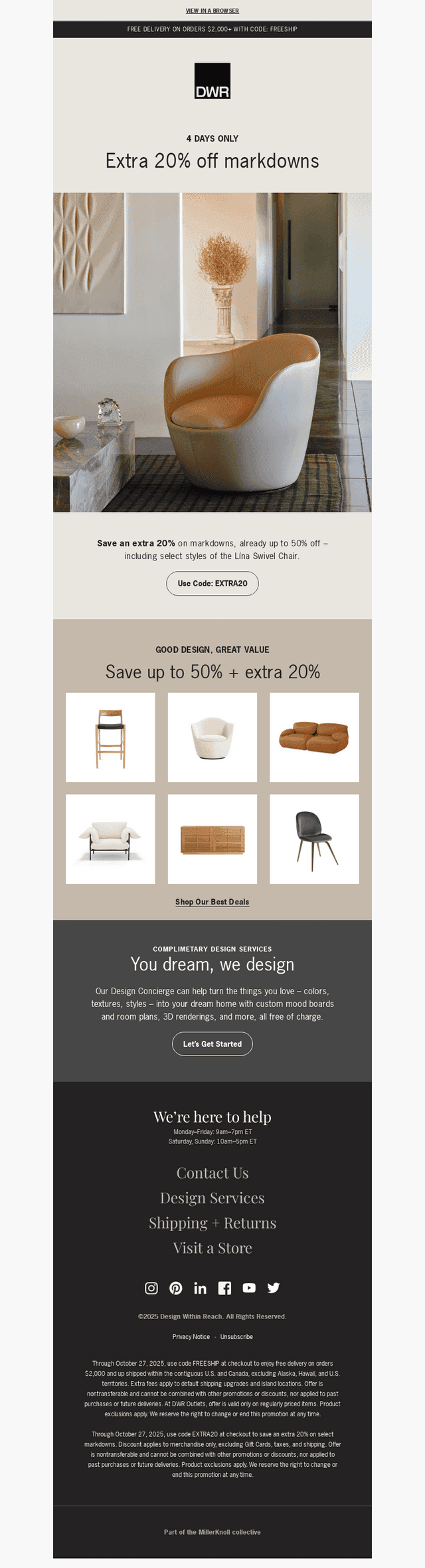 Save even more: Extra 20% off markdowns